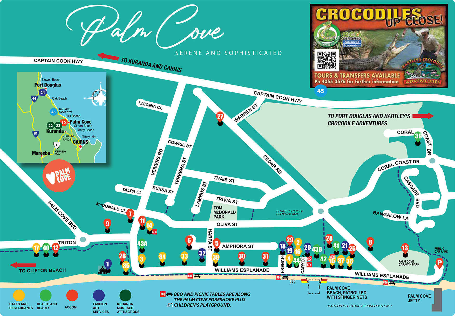 Palm Cove Services Map | Tourism Palm Cove - The official local tourism ...